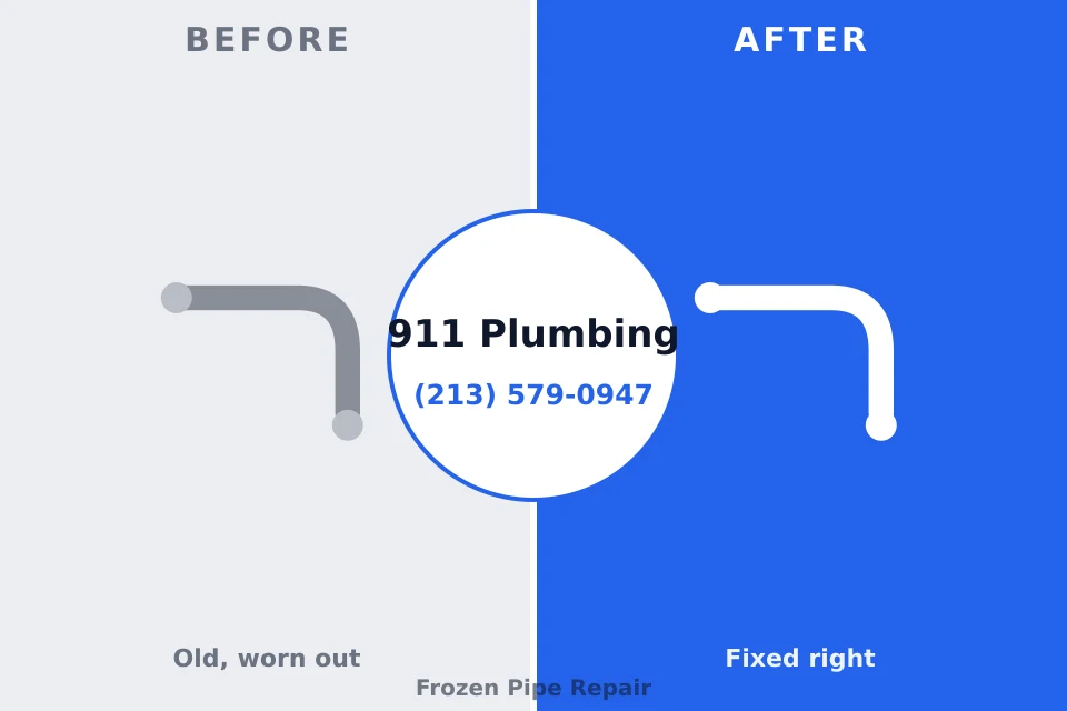Before and after: plumbing repair Linntown, PA